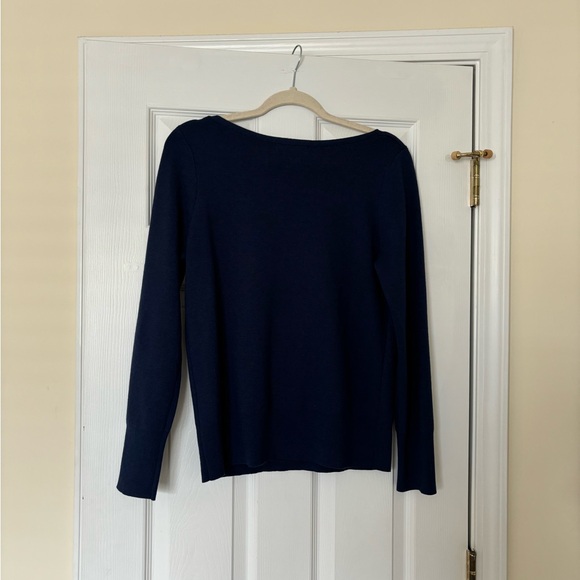 Banana Republic V-Neck Sweater | Blue | M | Like New - Picture 3 of 3